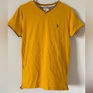 Sunny V-Neck Men's Tee with Black Accents
